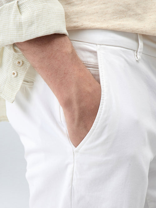 Bermuda en coton stretch blanc - Father & Sons - 3