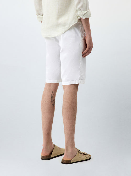 Bermuda en coton stretch blanc - Father & Sons - 2