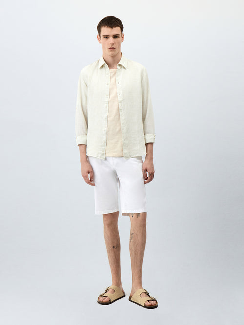 Bermuda en coton stretch blanc - Father & Sons - 4