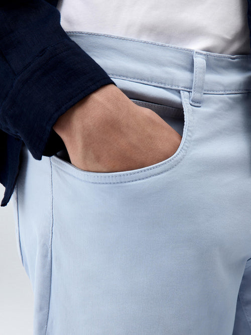 Bermuda en coton stretch bleu ciel - Father & Sons - 3