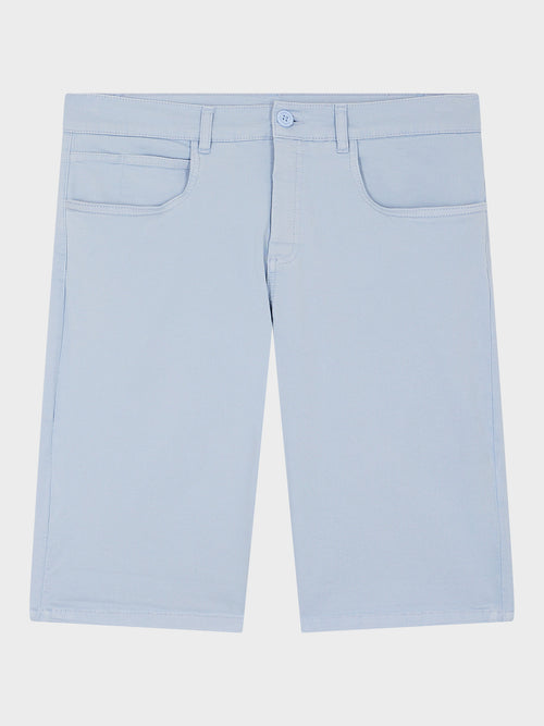 Bermuda en coton stretch bleu ciel - Father & Sons - 4