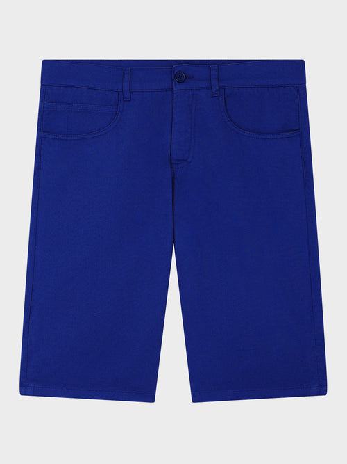 Bermuda en coton stretch bleu indigo - Father & Sons - 4