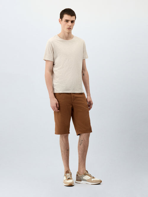 Bermuda en coton stretch marron - Father & Sons - 5