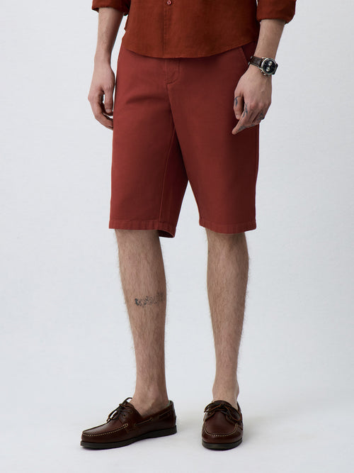 Bermuda en coton stretch terracotta - Father & Sons - 1