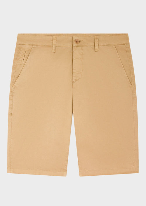 Bermuda en coton stretch uni beige - Father & Sons - 1