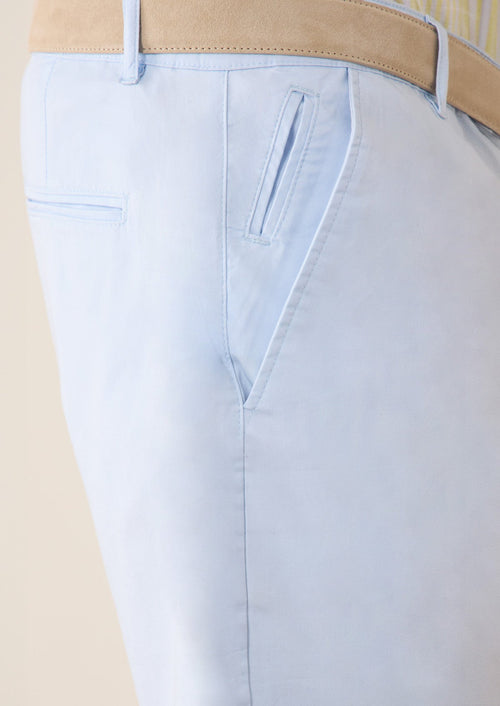 Bermuda en coton stretch uni bleu ciel - Father & Sons - 3
