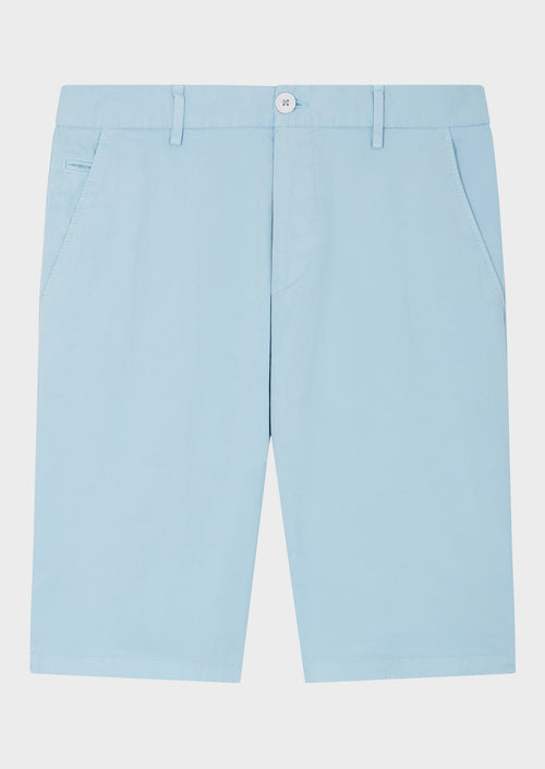 Bermuda en coton stretch uni bleu ciel - Father & Sons - 1