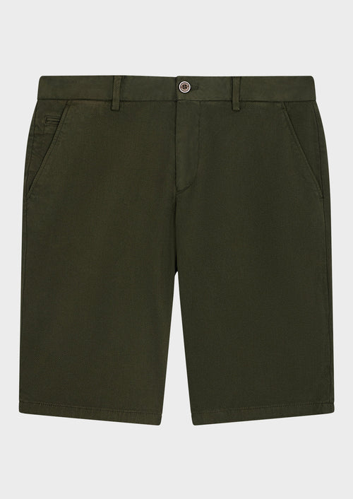 Bermuda en coton stretch uni kaki - Father & Sons - 1