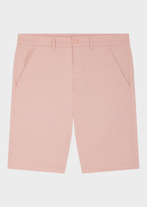 Bermuda en coton stretch uni rose - Father & Sons - 1