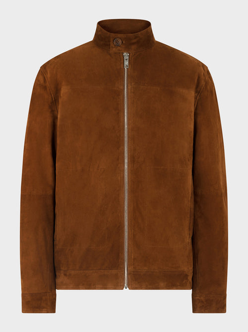 Blouson en cuir nubuck cognac - Father & Sons - 4