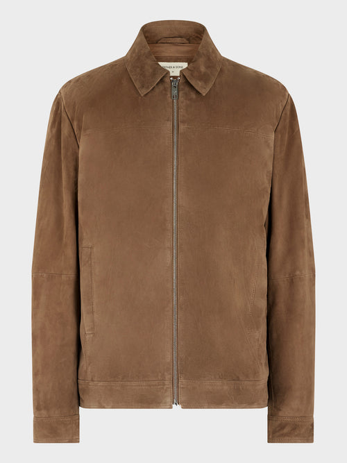 Blouson en cuir nubuck marron - Father & Sons - 6