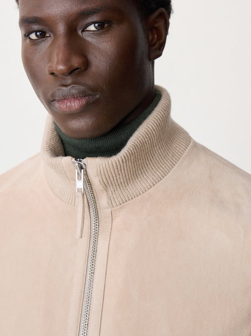 Blouson bi-matière beige - Father & Sons - 3