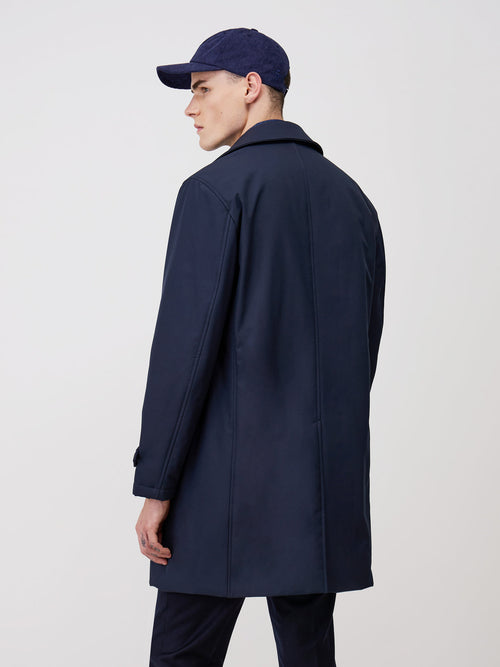 Parka bleu indigo à capuche amovible - Father & Sons - 2