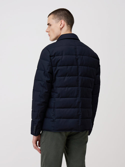 Veste matelassée bleu marine à capuche amovible - Father & Sons - 2