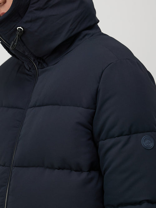 Parka matelassée bleu marine à capuche - Father & Sons - 5