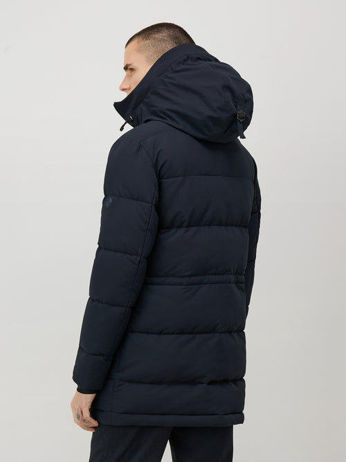 Parka matelassée bleu marine à capuche - Father & Sons - 2