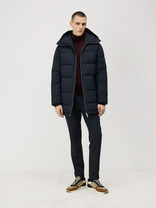 Parka matelassée bleu marine à capuche - Father & Sons - 7