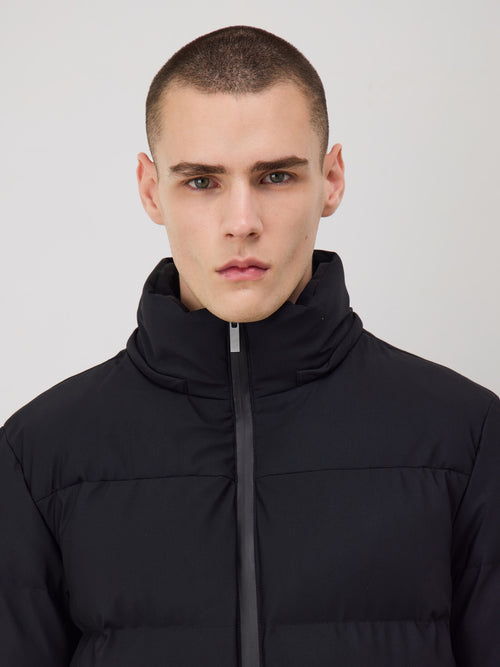 Parka matelassée noire à capuche amovible - Father & Sons - 5