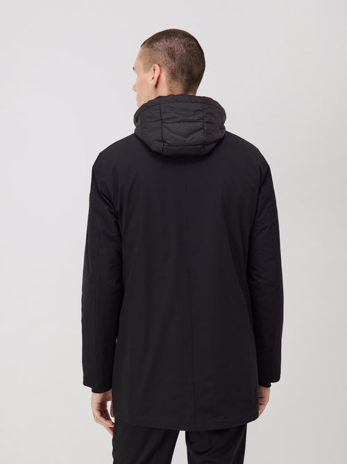 Parka noire à capuche amovible - Father & Sons - 2
