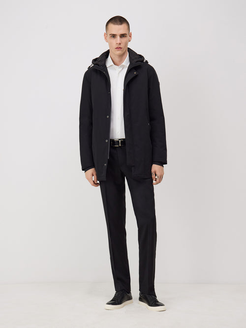 Parka noire à capuche amovible - Father & Sons - 6