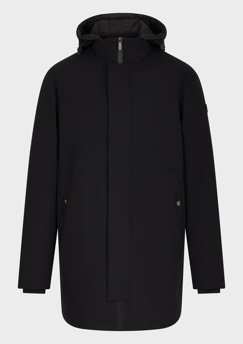 Parka noire à capuche amovible - Father & Sons - 7