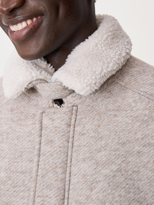 Blouson beige à col sherpa - Father & Sons - 3