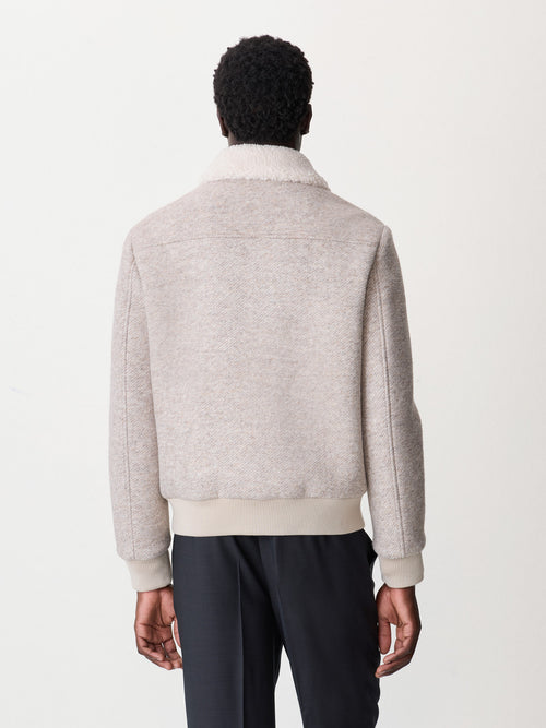 Blouson beige à col sherpa - Father & Sons - 2