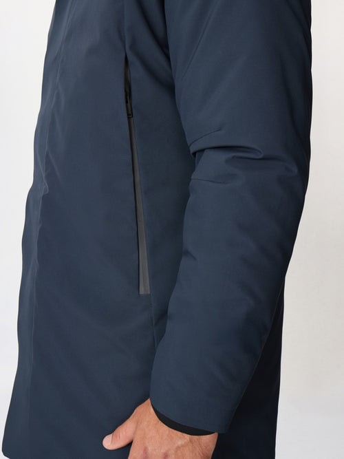 Parka bleu marine à capuche - Father & Sons   - 3