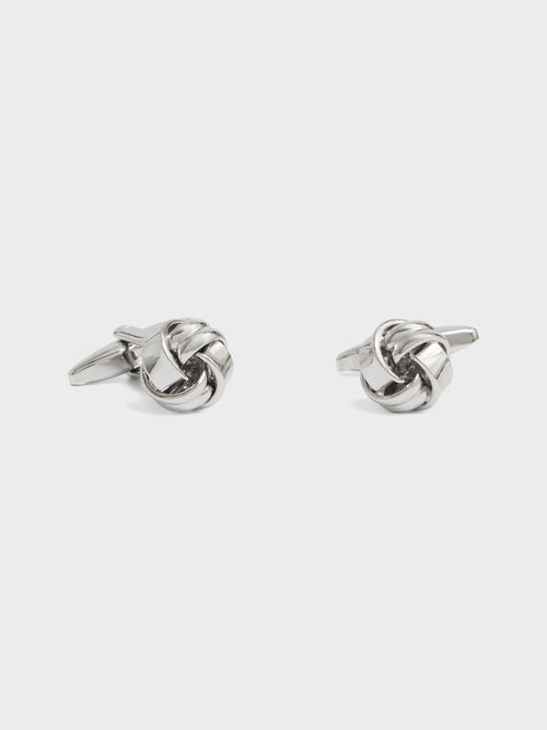 Boutons de manchettes noeuds argentés - Father & Sons - 1