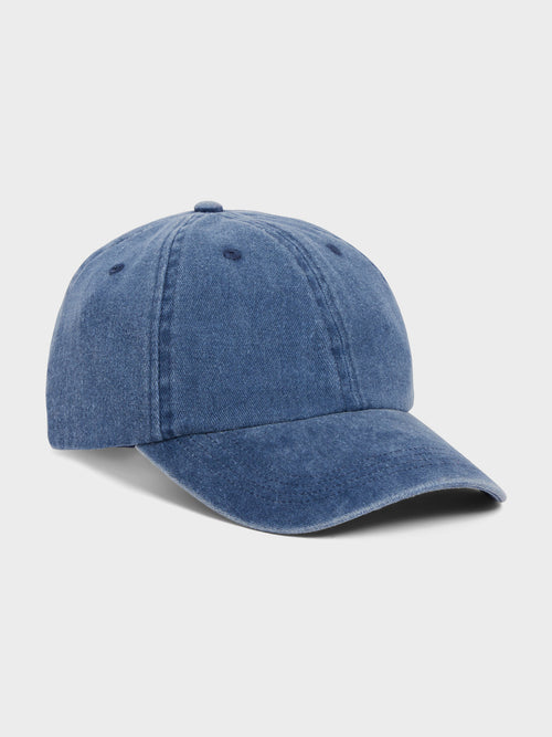 Casquette en coton bleu indigo - Father & Sons - 1