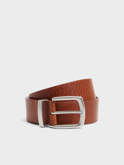 Ceinture en cuir grainé cognac - Father & Sons - 1