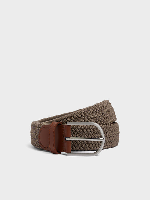 Ceinture tressée marron - Father & Sons - 1