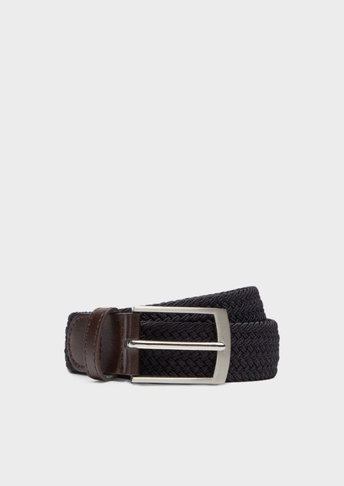 Ceinture tressée bleu marine - Father & Sons   -