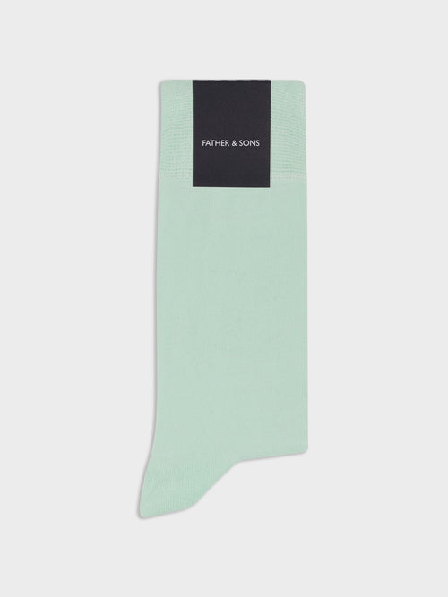 Chaussettes en viscose de bambou vert d'eau - Father & Sons - 1