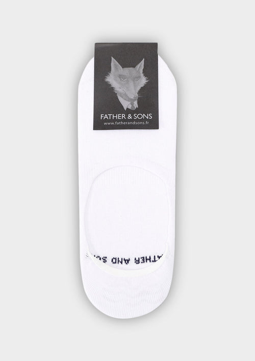 Chaussettes invisibles en coton uni blanc - Father & Sons   -