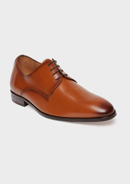 Derbies en cuir lisse cognac - Father & Sons - 1