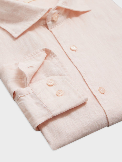 Chemise Slim en lin rose - Father & Sons - 3