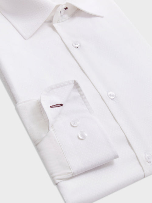 Chemise Regular en coton façonné écru - Father & Sons - 3