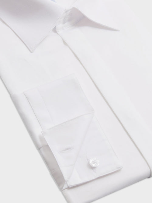 Chemise Slim en satin de coton blanc - Father & Sons - 3