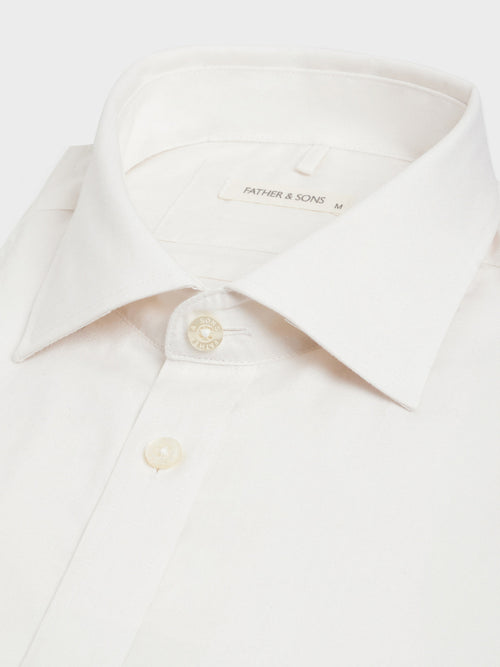 Chemise Slim en coton chevron écru - Father & Sons - 2