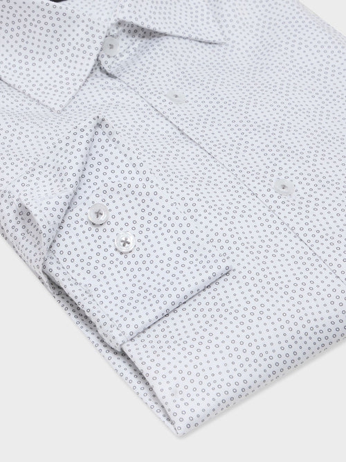 Chemise regular en popeline de coton à motif noir - Father & Sons - 3