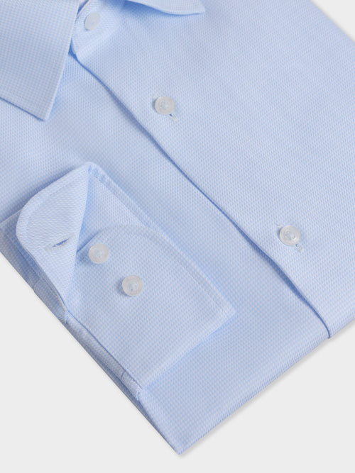 Chemise non-iron regular en coton oxford bleu ciel - Father & Sons - 3