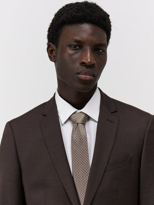 Costume 2 pièces Slim en laine marron - Father & Sons - 6