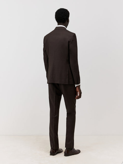 Costume 2 pièces Slim en laine marron - Father & Sons - 2