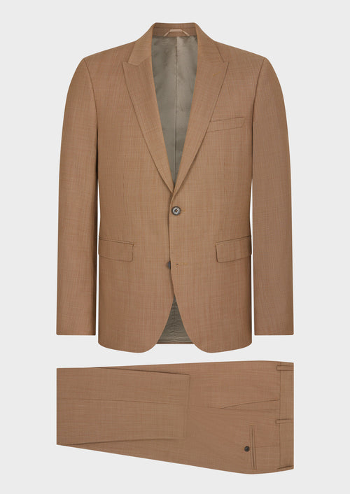 Costume 2 pièces Slim en laine unie terracotta - Father & Sons - 1