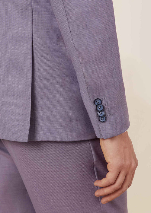 Costume 2 pièces Slim en laine unie violine - Father & Sons   - 2