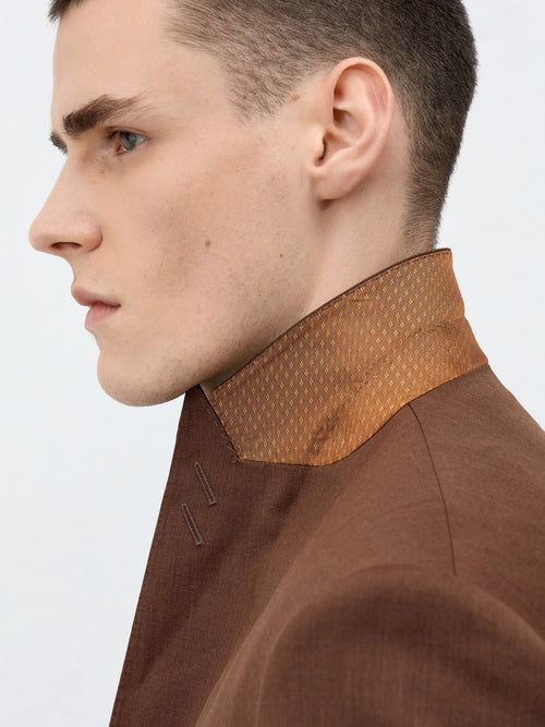 Costume 2 pièces Slim en laine terracotta - Father & Sons - 3
