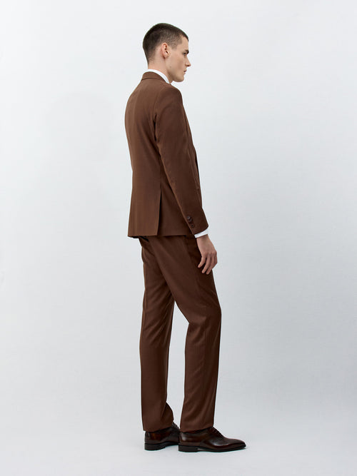 Costume 2 pièces Slim en laine terracotta - Father & Sons - 2