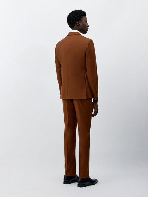 Costume 2 pièces Slim en laine terracotta - Father & Sons - 2