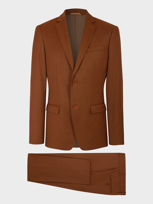 Costume 2 pièces Slim en laine terracotta - Father & Sons - 7